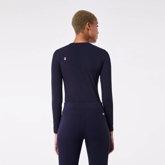 Figs Ribbed Longsleeve Underscrub in Navy, Size X-Small - Picture 6 of 10